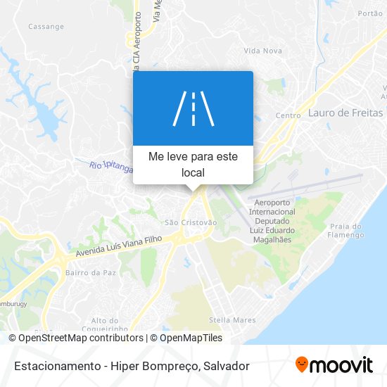 Estacionamento - Hiper Bompreço mapa