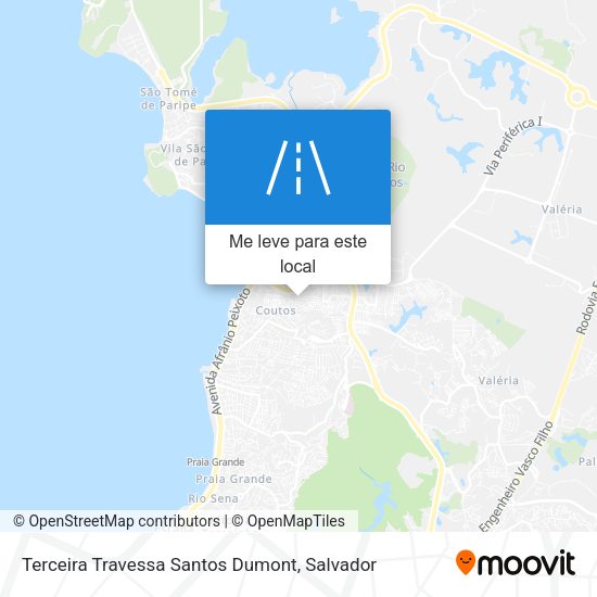 Terceira Travessa Santos Dumont mapa