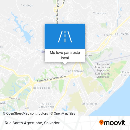 Rua Santo Agostinho mapa