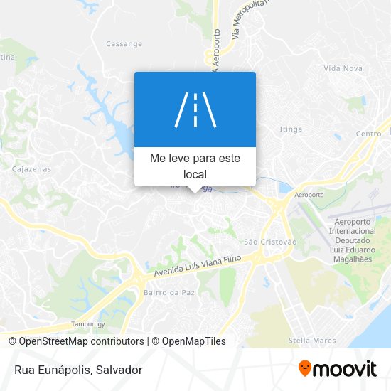 Rua Eunápolis mapa