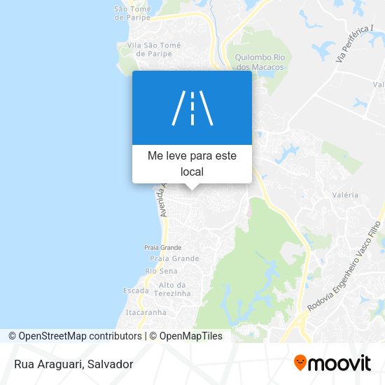 Rua Araguari mapa