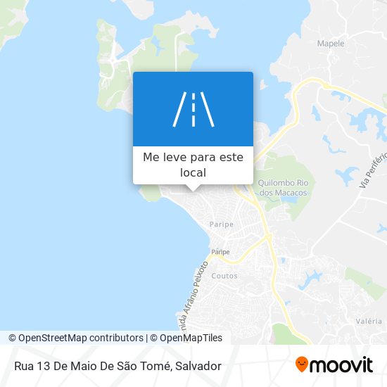 Rua 13 De Maio De São Tomé mapa