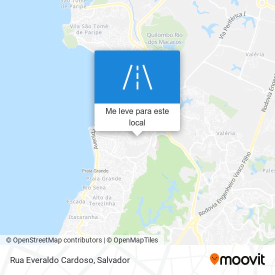 Rua Everaldo Cardoso mapa