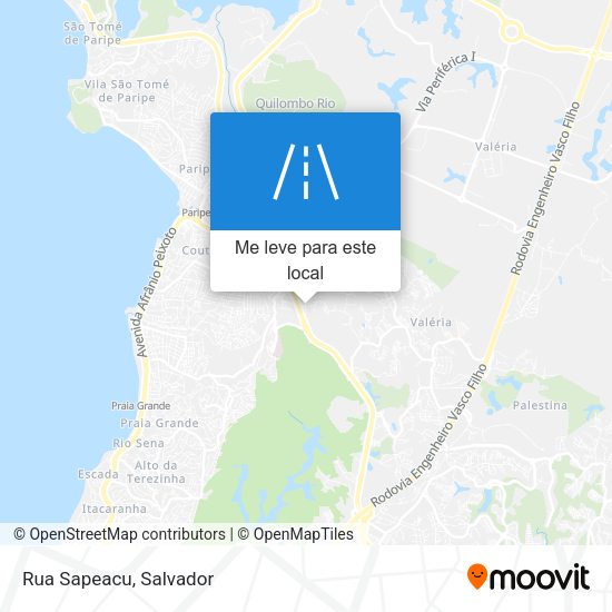 Rua Sapeacu mapa