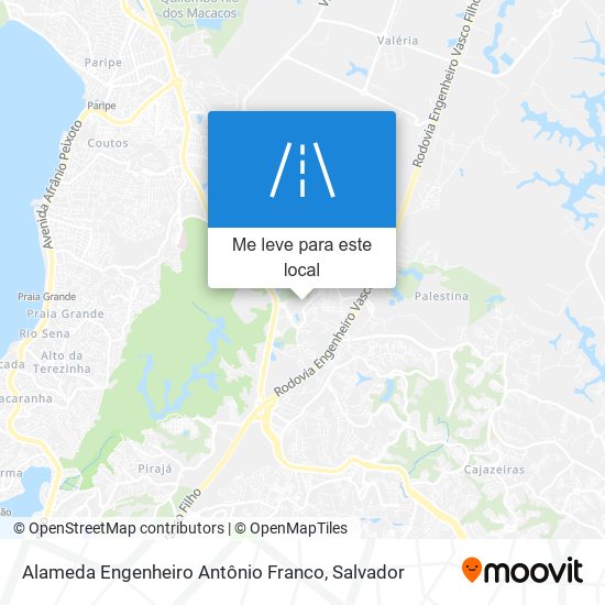 Alameda Engenheiro Antônio Franco mapa