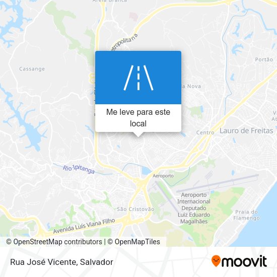 Rua José Vicente mapa