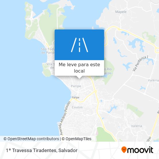 1ª Travessa Tiradentes mapa