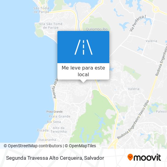 Segunda Travessa Alto Cerqueira mapa