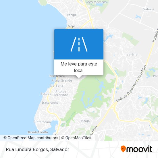 Rua Lindura Borges mapa