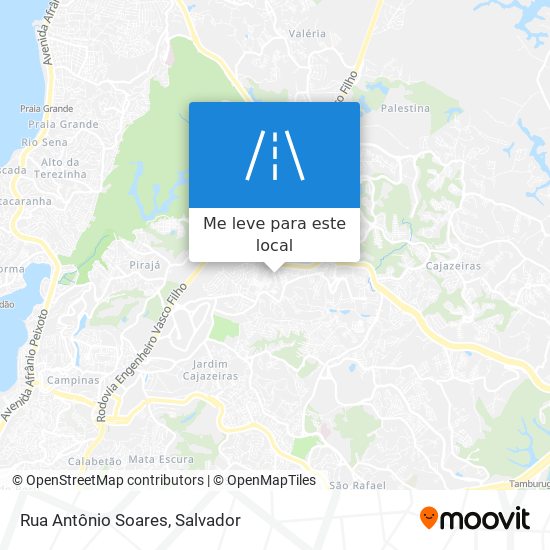 Rua Antônio Soares mapa