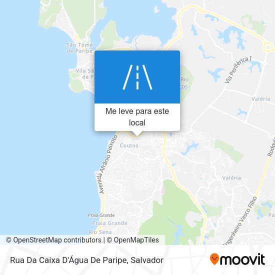 Rua Da Caixa D'Água De Paripe mapa