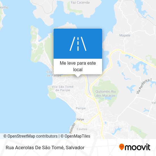 Rua Acerolas De São Tomé mapa