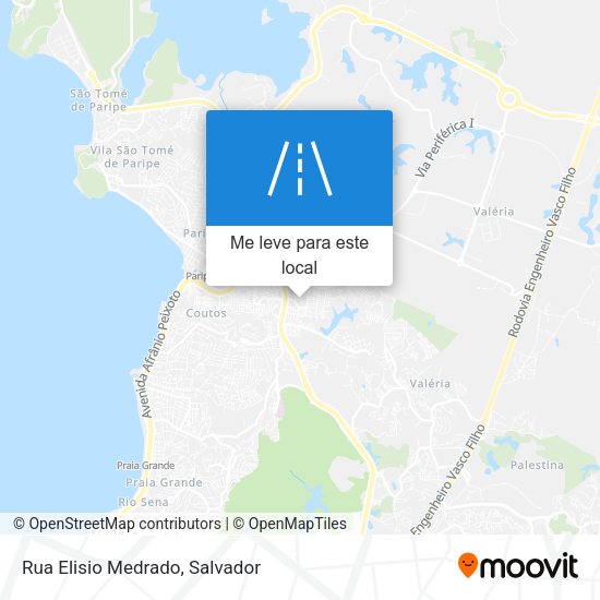 Rua Elisio Medrado mapa