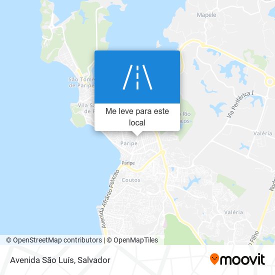 Avenida São Luís mapa