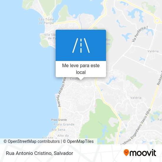 Rua Antonio Cristino mapa