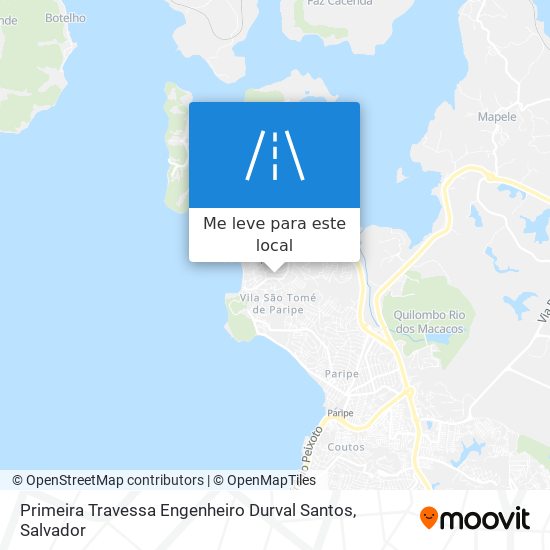 Primeira Travessa Engenheiro Durval Santos mapa