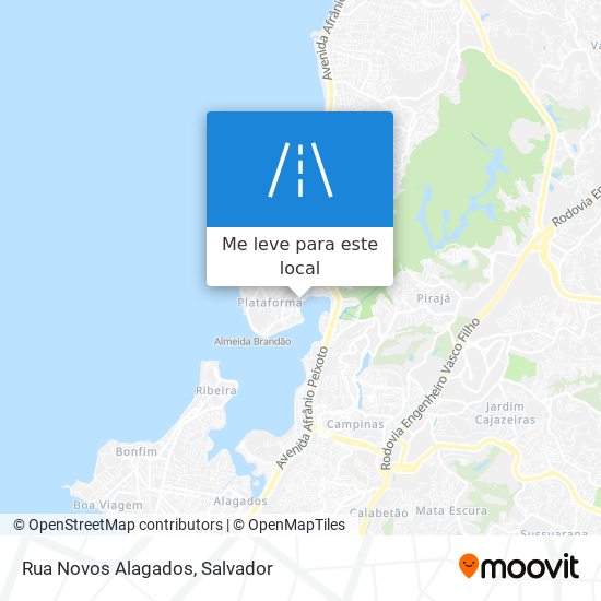 Rua Novos Alagados mapa