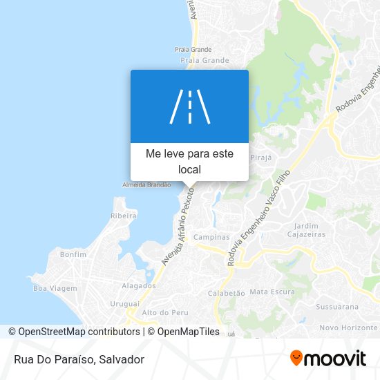 Rua Do Paraíso mapa