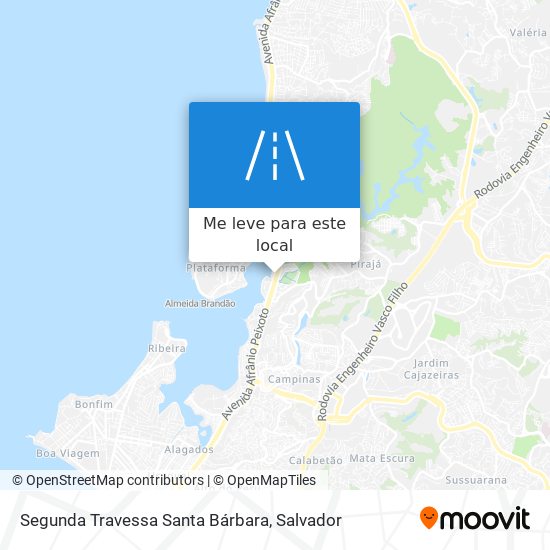 Segunda Travessa Santa Bárbara mapa