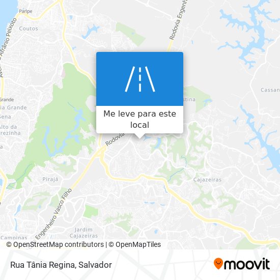 Rua Tânia Regina mapa