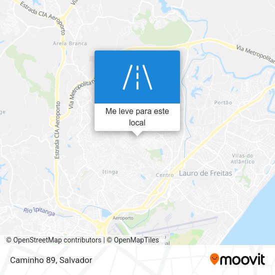 Caminho 89 mapa