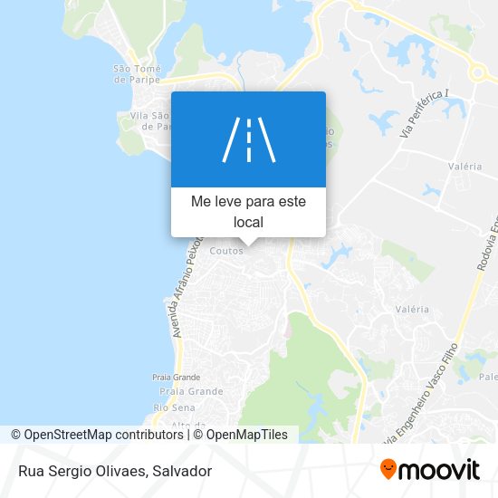 Rua Sergio Olivaes mapa