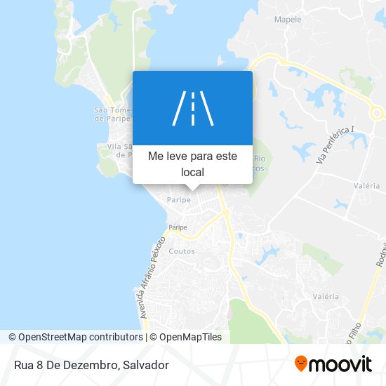 Rua 8 De Dezembro mapa