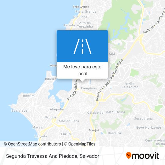 Segunda Travessa Ana Piedade mapa