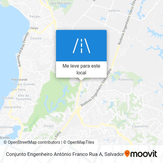 Conjunto Engenheiro Antônio Franco Rua A mapa