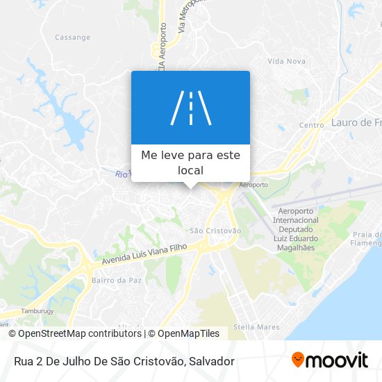 Rua 2 De Julho De São Cristovão mapa