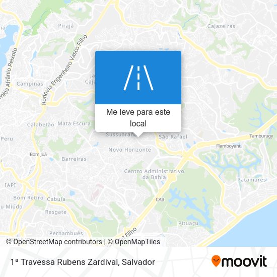 1ª Travessa Rubens Zardival mapa