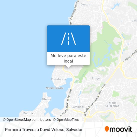 Primeira Travessa David Veloso mapa