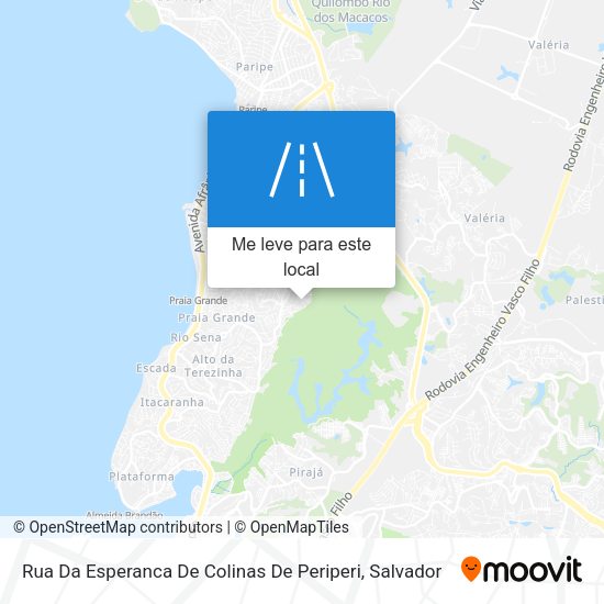 Rua Da Esperanca De Colinas De Periperi mapa