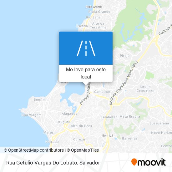 Rua Getulio Vargas Do Lobato mapa