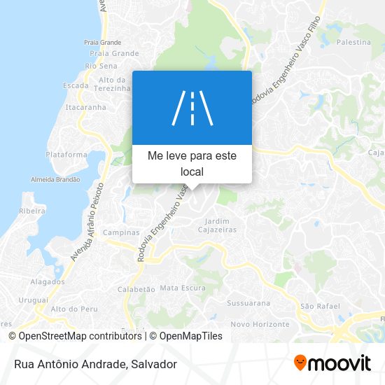 Rua Antônio Andrade mapa