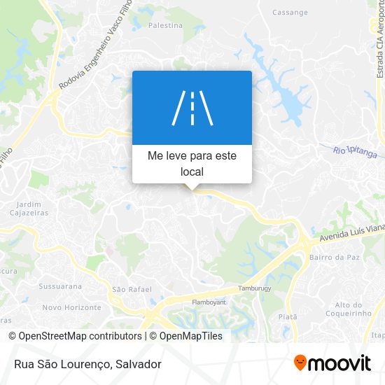 Rua São Lourenço mapa