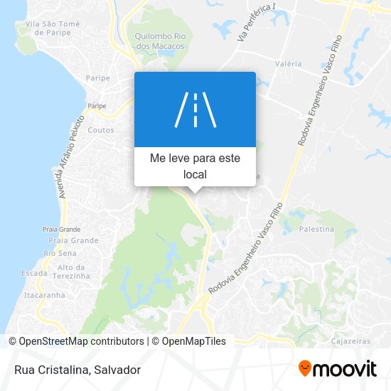 Rua Cristalina mapa