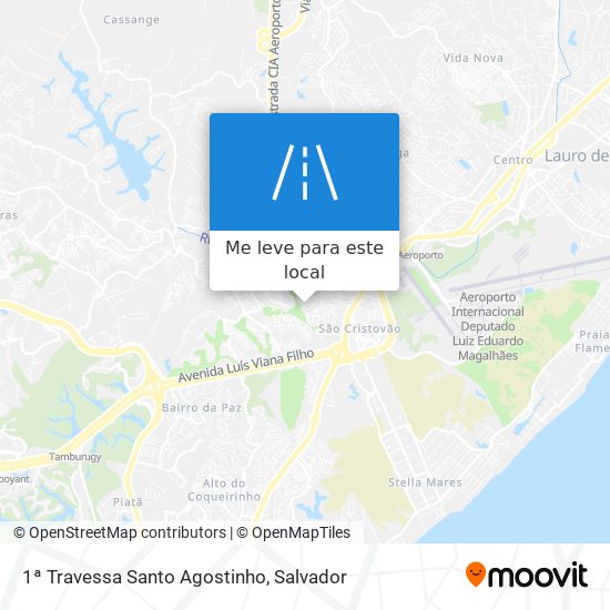 1ª Travessa Santo Agostinho mapa