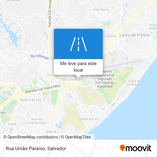 Rua União Paraíso mapa