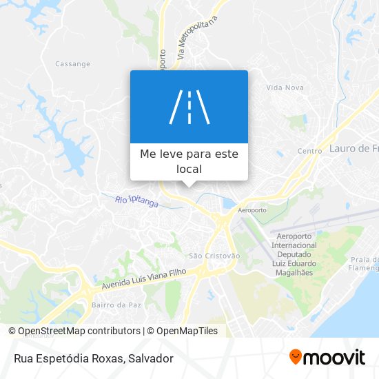 Rua Espetódia Roxas mapa