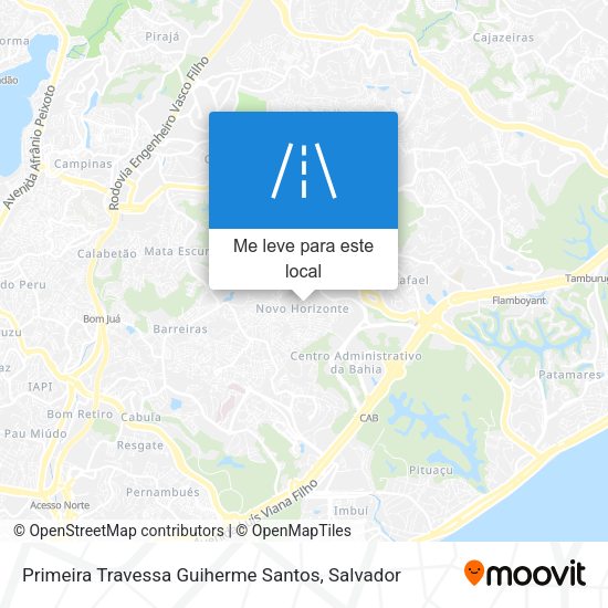 Primeira Travessa Guiherme Santos mapa