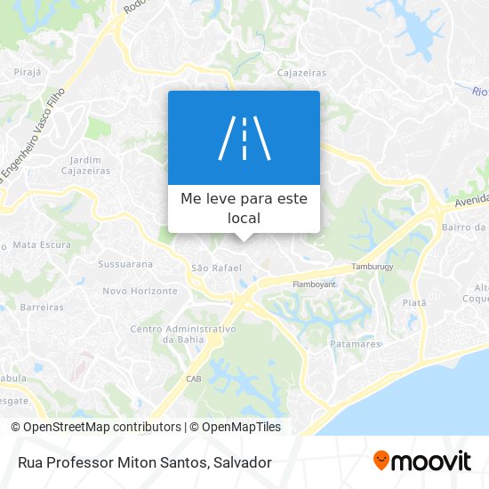 Rua Professor Miton Santos mapa