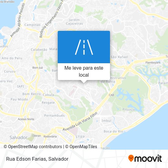 Rua Edson Farias mapa