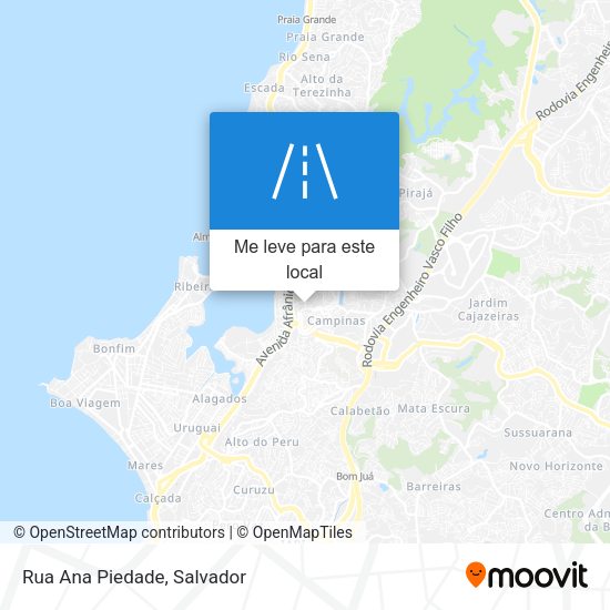Rua Ana Piedade mapa