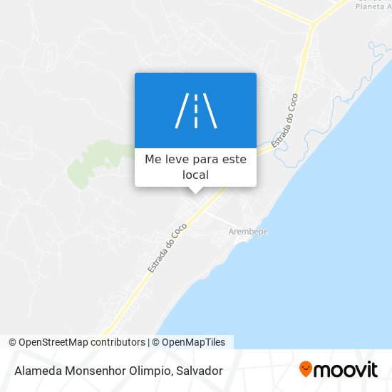 Alameda Monsenhor Olimpio mapa