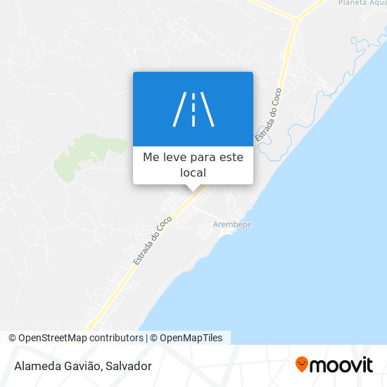 Alameda Gavião mapa
