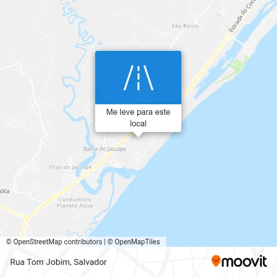 Rua Tom Jobim mapa