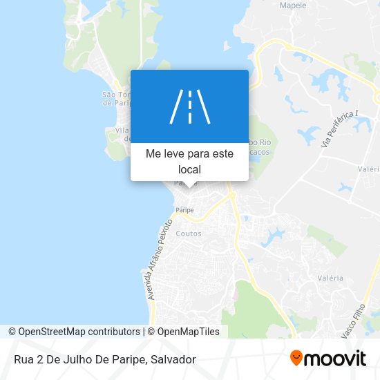 Rua 2 De Julho De Paripe mapa