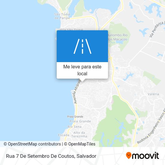 Rua 7 De Setembro De Coutos mapa