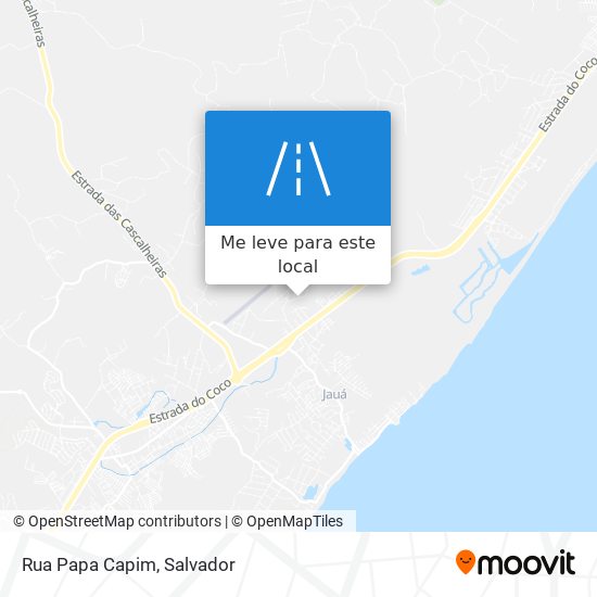 Rua Papa Capim mapa